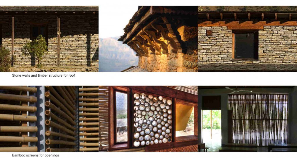 The materials are combined to take full passive advantage of heat, light and air currents. This keeps the classrooms cool in the summer and warmer in the winter months.